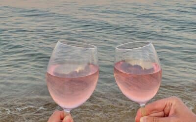 Beverages and snacks on the beach